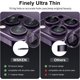 thumbnail image 3 of Protector de cámara trasera morado compatible con iPhone 14 Pro/iPhone 14 Pro Max 2022 - Película protectora de lente de vidrio templado HD de dureza 9H - Anillo de lente de metal, 3 of 4
