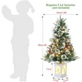 thumbnail image 5 of 2 Pack 3FT Artificial Snow Flocked Christmas Tree with Snowman Base and 78 LED Lights, 8 Lighting Modes, Timer Function – Battery Operated Mini Xmas Pine Tree for Home Decorations, 5 of 7