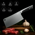 thumbnail image 6 of Lux Decor Kitchen Butcher Knife Stainless Steel - 7 Inch Multi Purpose Best for Home Kitchen and Restaurants Chef Knife Heavy Duty Chopper Meat Cleaver, 6 of 9
