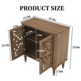 thumbnail image 4 of HLR 31.5"W Mid Century Rounded Corners Sideboards Buffets Cabinet with 2 Doors Storage for Kitchen Dining, Brown, 4 of 12