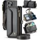thumbnail image 1 of funda para iPhone 13 Pro, Funda para teléfono tipo Billetera Cruzada con Soporte de Bloqueo RFID, Ranuras para Tarjetas de Carga Inalámbrica Anticaídas, Bandolera de Cuero PU, Correa Ajustable, 1 of 9
