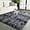 Dark Gray, variant on YJ.GWL Fluffy Rainbow Area Rug Plush Colorful Rugs for Living Room Bedroom Kids Room,3'x5'