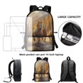 thumbnail image 6 of Uourmeti Horse Herd Print Daypack for Students, 17 Inch Large Storage Fashion School Backpack for Travel Camping, 6 of 6