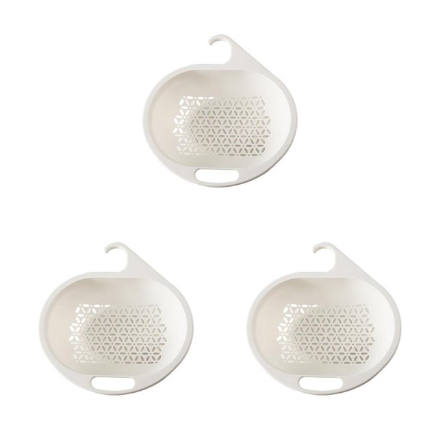 Wosthever Escurridor con agujeros huecos para fregadero, de fruta colgante, escurridor de almacenamiento, soporte para grifo, organización para Type1 NO1