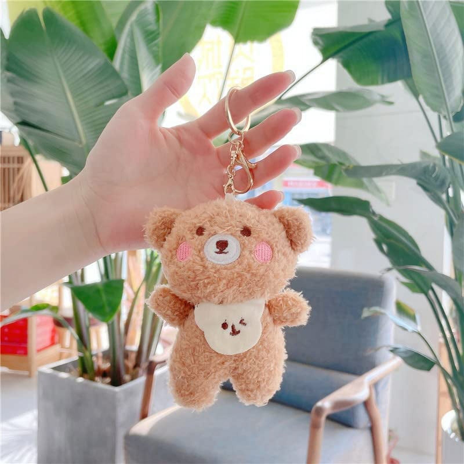 6 Pcs Plush Bear Keychain for Backpacks Aesthetic Stuffed Animal Keyring  Pendant Mini Fluffy Cute Ke…See more 6 Pcs Plush Bear Keychain for  Backpacks