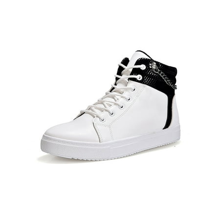 

Avamo Men s Work Wear Resistant Lace Up Sneakers Outdoor Shock-absorbing Round Toe Casual Shoe Comfortable High Top Flats