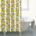 thumbnail image 4 of Yellow Lemon Fruit Slices White Pattern Shower Curtain 72"x84" ,Bathroom Decorative Shower Curtains Set with 12 Hooks,Modern Waterproof Washable Shower Curtain, 4 of 6