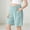 Blue, variant on Women Maternity Summer Shorts Casual Stretchy Waist Wide Leg Shorts Soft Lightweight Breathable Pregnancy Pants Beige L