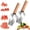 2PCS, variant on Triangle Watermelon Cutter, Stainless Steel Slicer with Wooden Handle for Fast Clean Cutting of Melon Cantaloupe and Cheese