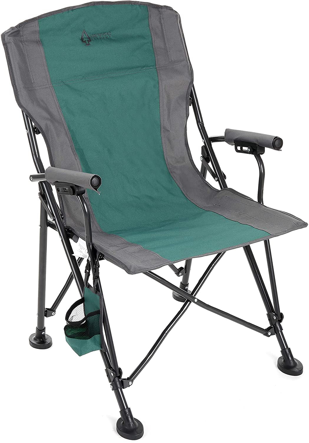 ARROWHEAD OUTDOOR Heavy-Duty Solid Hard-Arm High-Back Folding Camping Quad Chair, Heavy-Duty 