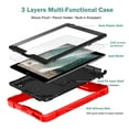 thumbnail image 2 of iPad 2 3 4 Case with Screen Protector Film, Dteck Heavy 3 IN 1 Rugged Shockproof Case Kickstand Protective Cover for 9.7" iPad 4 / iPad 3 / iPad 2, Red, 2 of 8