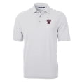 thumbnail image 2 of Men's Cutter & Buck  Gray Texas A&M Aggies Vault DryTec Virtue Eco Pique Stripe Recycled Polo, 2 of 3