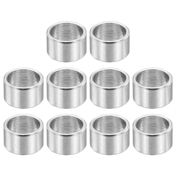 12Pcs M8 Stainless Steel Spacers Metal Spacer 8mm ID x 10mm OD x 6mm L