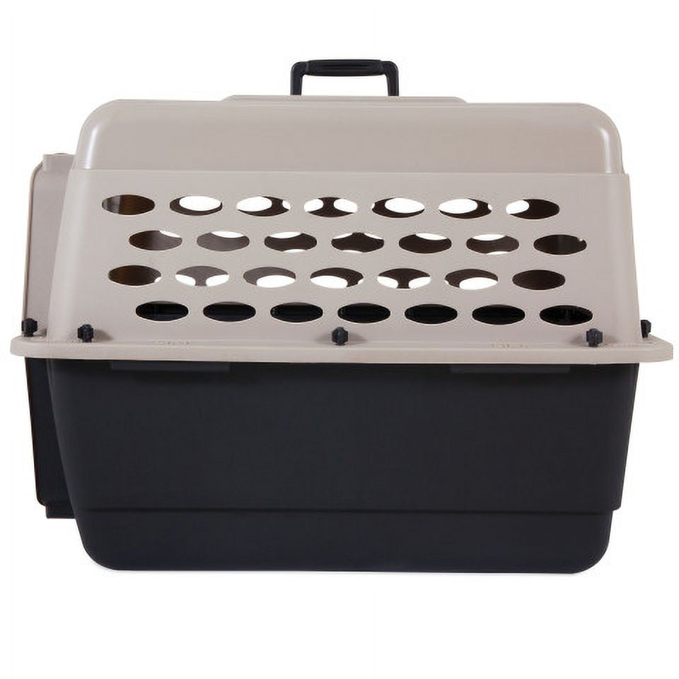 Petmate Vari Plastic Travel Dog Kennel 32 Medium Dog Crate for Pets 30 50 lbs Taupe Black Walmart