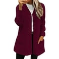 thumbnail image 5 of ZJXFGS Women's Lightweight Cardigan Sweater Women's Fall Fashion Cardigan Sweater Open Front Long Casual Outfits with Pockets Red L, 5 of 8