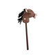 thumbnail image 5 of Caballo de juguete de palo de peluche realista y resistente para juegos de simulación. Café, 5 of 9
