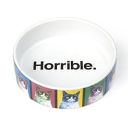 PetRageous Designs 5 Inch Diameter 1 Cup Capacity Grumpy Cat Bowl, Black
