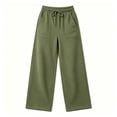 thumbnail image 3 of Bosfbaoi Sweatpants for Women Drawstring Elastic Waist Wide Leg Pants Patch Pocket Casual Loose Track Pants, 3 of 8