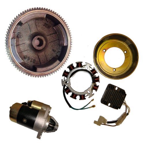 186 L100 ELECTRIC STARTER KIT YANMAR INC. STARTER MOTOR w RING GEAR