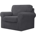 thumbnail image 1 of CHUN YI Stretch Checks Spandex Sofa Cover Separate Backrests Cushions Cover Slipcover, 1 of 5