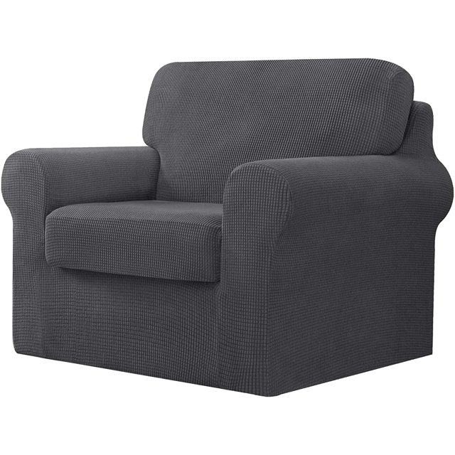 CHUN YI Stretch Checks Spandex Sofa Cover Separate Backrests Cushions Cover Slipcover