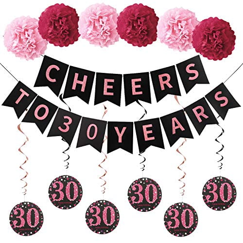 Details about   30th Birthday or Wedding Anniversary Party Decoration Supplies 30th Birthday 