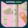 thumbnail image 4 of Amolife 14.1" Cat Tree with Hammock, Sisal Scratching Post, Plush Bed, Stable Cat Furniture for Indoor Cats and Kittens, Beige, 4 of 9