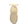 thumbnail image 2 of BLISSFUL STEP Women's Shoes Floral Lace Espadrille Wedge Heel Open Toe Sandals Yellow Purple 5.5, 2 of 7