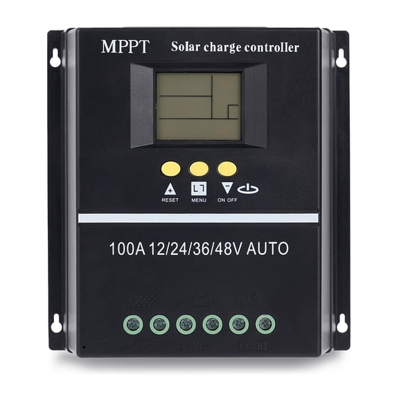 Hormy 100A MPPT Solar Charge Controller 12V 24V 36V 48V LCD Display Battery Intelligent Regulator Max 100V Input Dual USB for Lead-Acid/Lithium