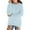 Z1 Light Blue, variant on Krdevn Girls' Knit Sweater - Soft Loose Fit Long Sleeve Pullover for Kids | Cozy Warm Thick Top | Cute Fall Clothing,Color:Black,Size:15-16 Years