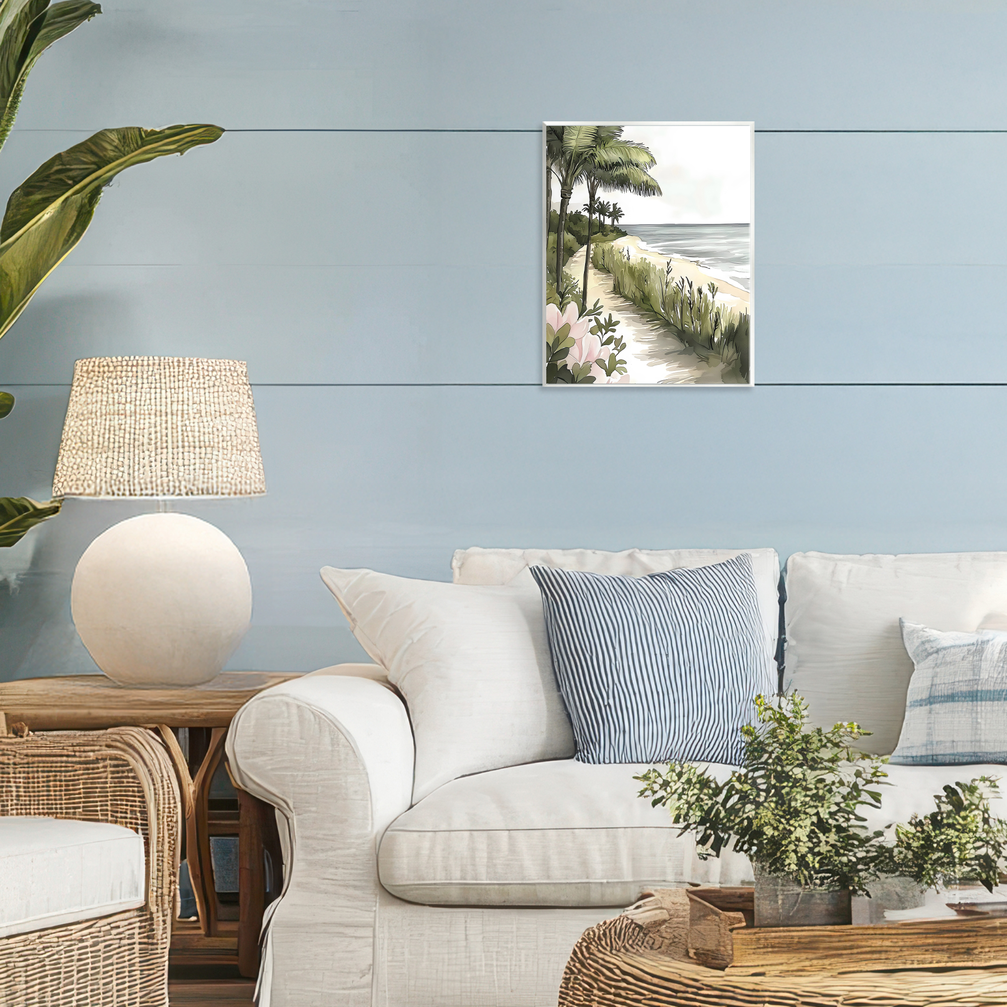 Stupell Industries Coastal Calm Palm Tree Pathway Wall Plaque Art, design by Riley B