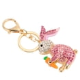 thumbnail image 4 of Bunny Keyring,  Decoration Delicate Rabbit Keychain Eye Catching Wear Resistant With Round Ring For Wallet Handbag ANGGREK Rosa, 4 of 8