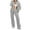 Gray/women's lounge sets, variant on Dazajoo Womens 2 Piece Casual Workout Outfits Fall Long Sleeve Zip Up Jacket and Baggy Wide Leg Yoga Pants Travel Track Suits Lounge Sets,Black,L