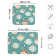 thumbnail image 3 of Fishes Dish Drying Mat Microfiber Kitchen Mats Large Counter Absorbent Dish Pad Drainer Rack 18"x24", 3 of 7