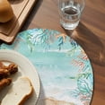 thumbnail image 3 of Ocean Coastal Round 13 Inch Placemats Set of 8, Summer Nautical Beach Coral Starfish HeatResistant Non Slip Place Mats for Dining Table, Wipeable Braided Kitchen Table Mats for Housewarming, 3 of 9
