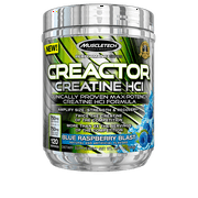 Creactor Micronized Creatine and Creatine HCl Powder, Muscle Builder & Recovery, Blue Raspberry, 120 Servings (269g)