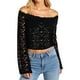 thumbnail image 2 of Tops básicos para mujer,Blusa de encaje de un solo hombro para mujer, blusa lisa de manga larga, camisa de poliéster, ropa informal de uso diario, sopatenor, 2 of 7