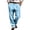 Blue, variant on Men's Linen Double Pleated Straight Pants Solid Color Breathable Casual Holiday
