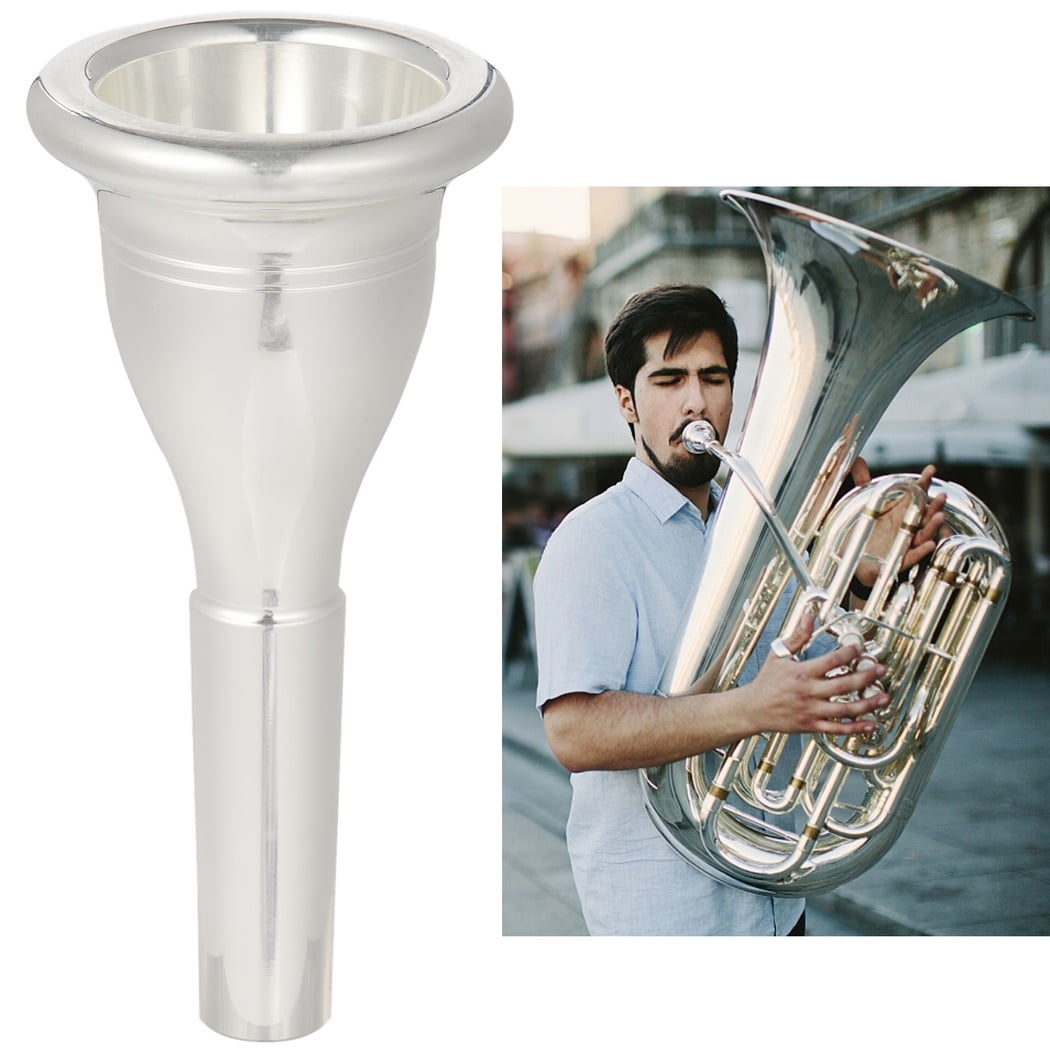 Standard Tuba Mouthpiece, Silver Plated Copper Tuba Mouthpiece, Sturdy