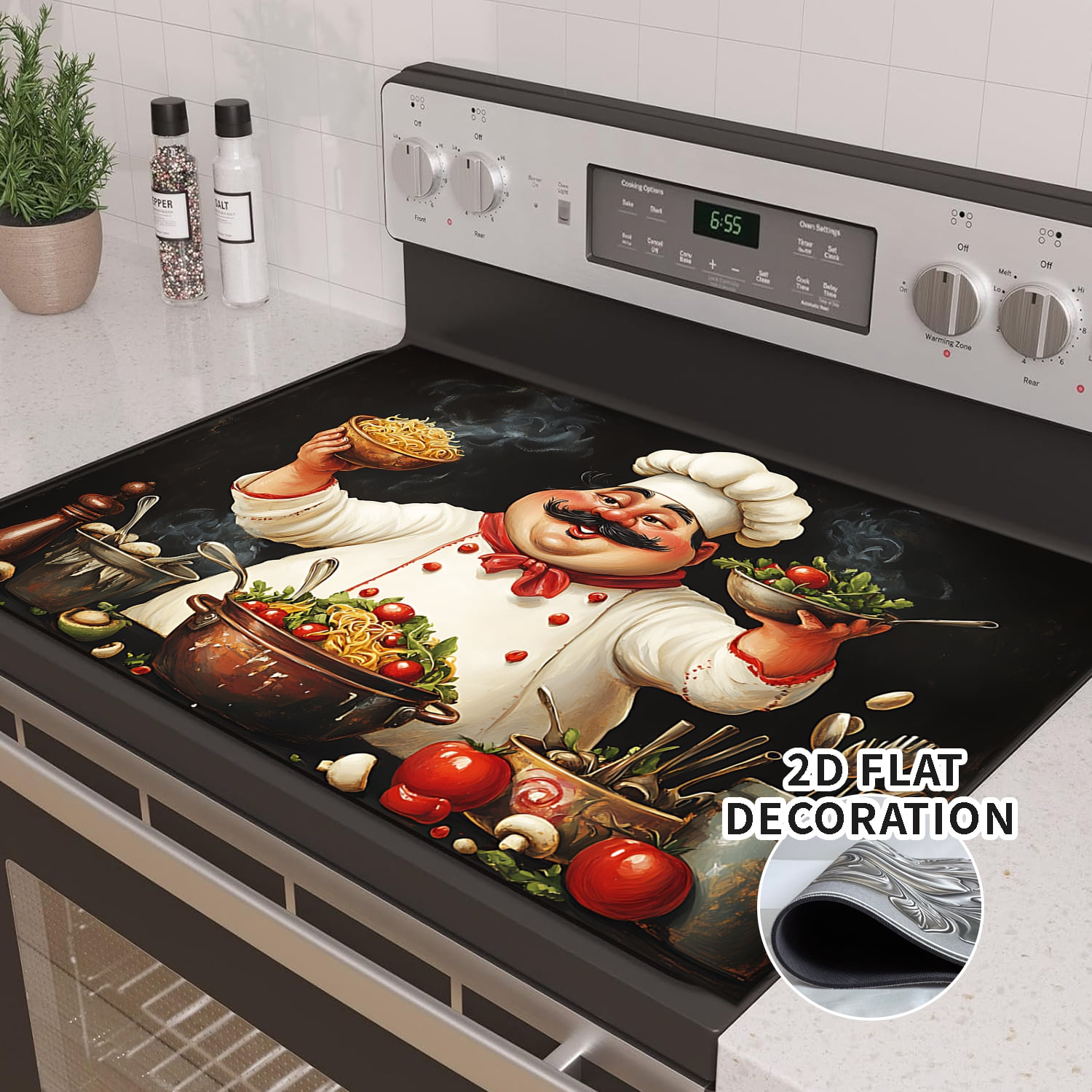 Stove Top Cover for Electric Stove 28 "x 20 ", Heat Resistant Glass Top Stove Cover Protector, Glass Cooktop Covers, Kitchen Flat Electric Stove Top Covers