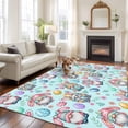 thumbnail image 3 of Easter Gnomes Eggs 5'x8' Area Rug for Living Room, Bunny Ears Spring Flowers Country Blue Washable Non-Slip Rugs for Bedroom Nursery Dining Room, Low-Pile Kitchen Carpet Large Entryway Rugs, 3 of 9