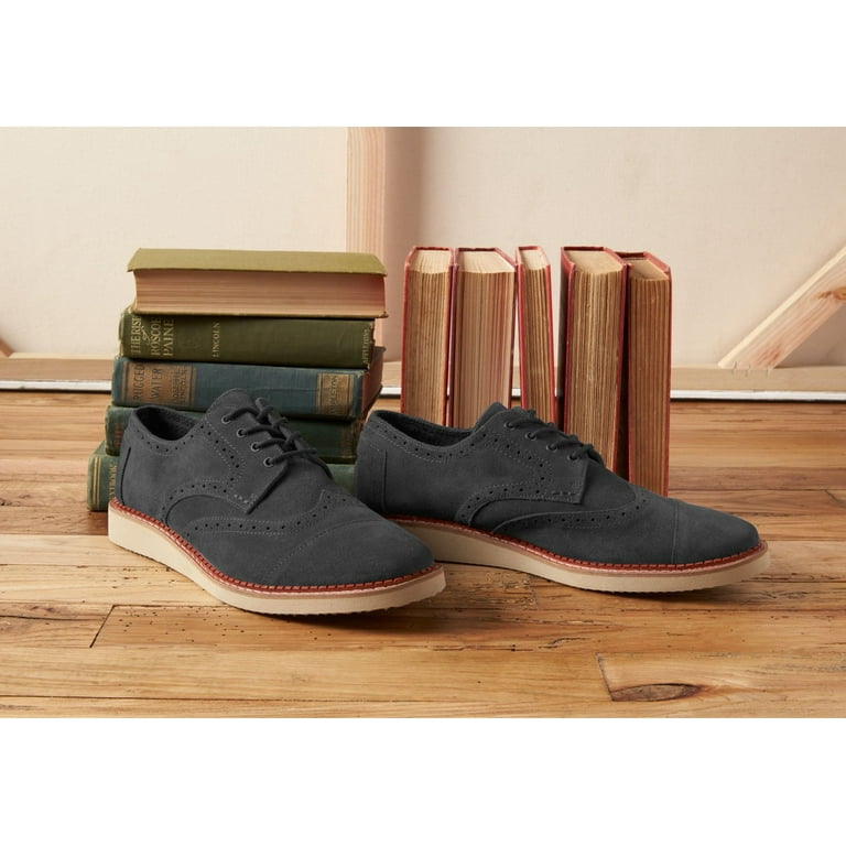 Toms Gray Suede Mens Brogue Oxford Style Shoe - Walmart.com