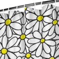 thumbnail image 3 of White Daisy Flower Yellow Centers Pattern Shower Curtain 72"x72" ,Bathroom Decorative Shower Curtains Set with 12 Hooks,Modern Waterproof Washable Shower Curtain, 3 of 6