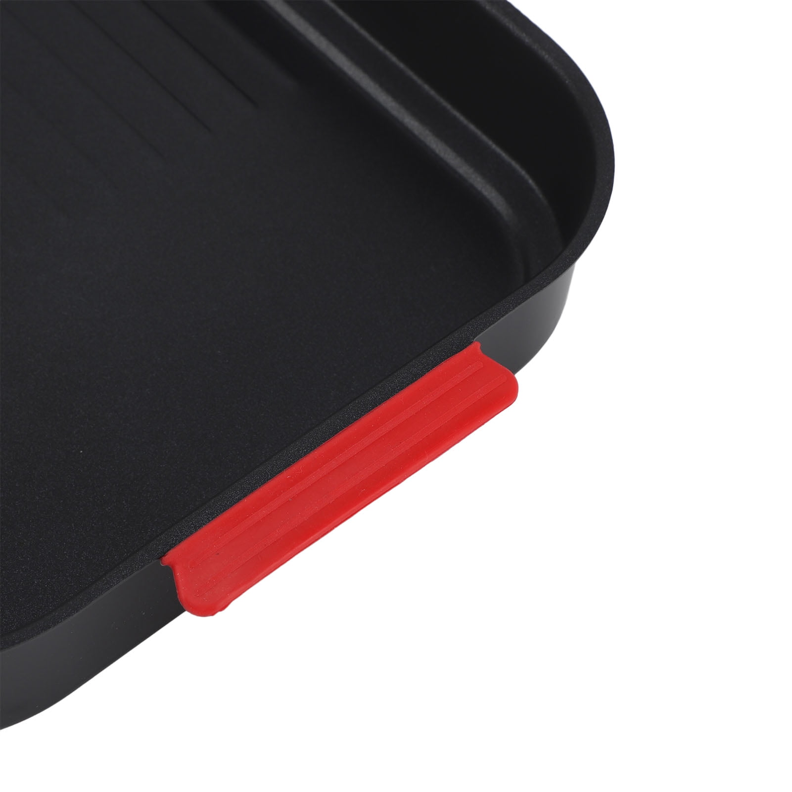 Nieyigj 18.1 in / 46 cm Non-Stick Iron Griddle Pan Multifunction BBQ Serving Tray Set with Clip Silicone Handles and Oil Papers for Home Outdoor Picnic Oven Stove Compatible