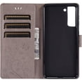 thumbnail image 6 of Compatible with Samsung Galaxy S21 Case Glitter with Card Holder Flip Wallet Phone Case for Women Crystal Butterfly Shockproof Protective Case for Samsung Galaxy S21 5G,Gray GY, 6 of 15