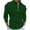 Green, variant on IROINNID Mens Pullover Shirts Long Sleeve Solid Turndown Pullover Zipper Blouse,Burgundy