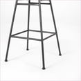 thumbnail image 4 of Outdoor Wicker Barstools Set of 2, Modern Gray Faux Rattan Black Iron Frame | Grey | Rattan, 4 of 13