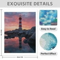 thumbnail image 3 of Diamond Art Kit for Adults, Lighthouse Sunset Reflection Coast Diamond Painting for Adults Beginners, 5D DIY Diamond Art Painting Kits, Colorful Diamond Painting Craft for Home Decor 12x16, 3 of 7