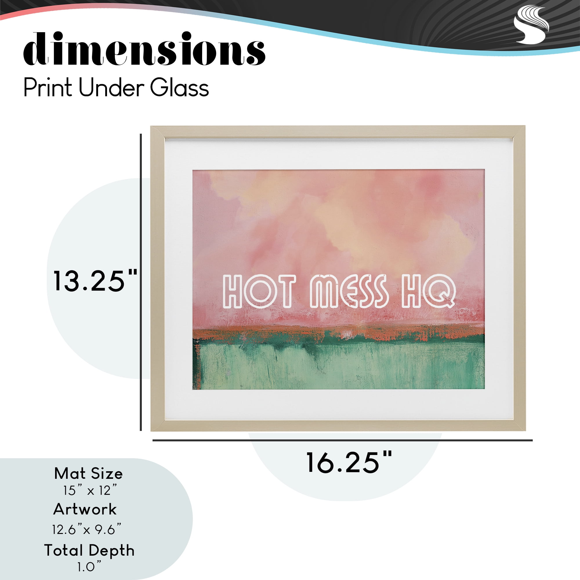 Stupell Industries Hot Mess Headquarters Birch Framed Print Under Glass, design by Gina Kelly