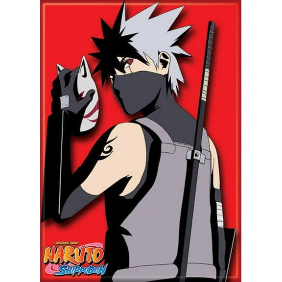 Ata-Boy Naruto Kakashi with Mask 2.5" x 3.5" Magnet for Refrigerators and Lockers